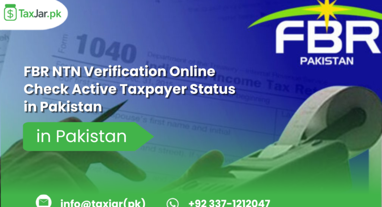 FBR NTN Verification Online: Check Active Taxpayer Status in Pakistan