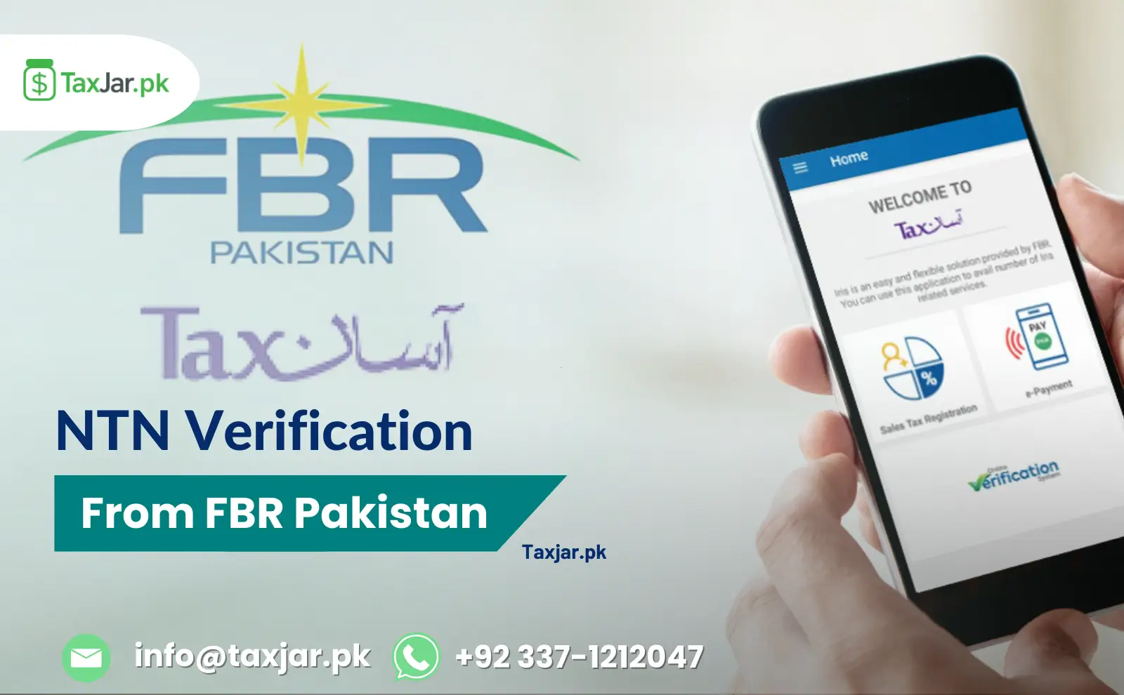 NTN Verification from FBR Pakistan