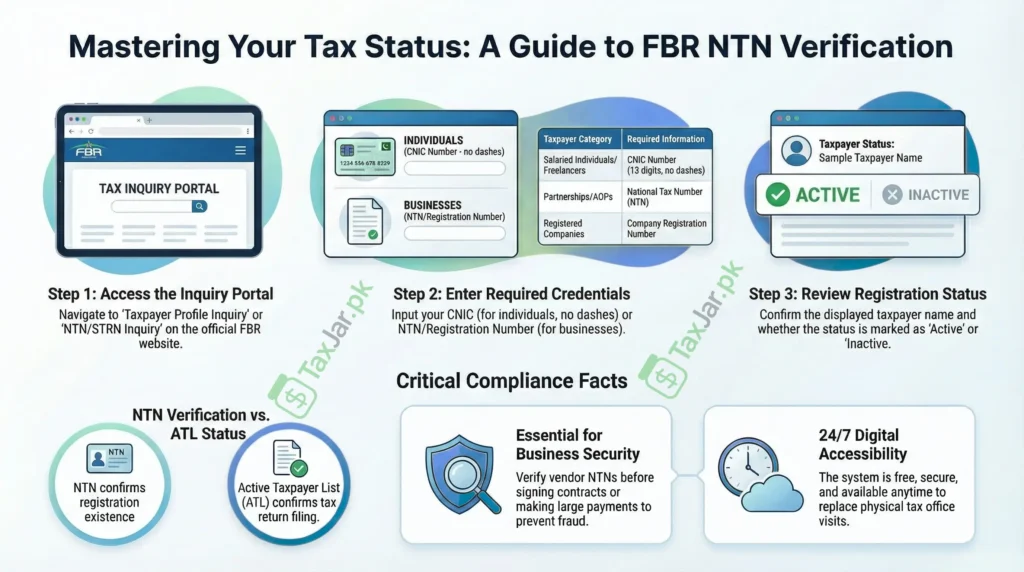 Verify NTN Online on FBR
